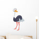 Ostrich cartoon Wall Decal