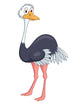Ostrich cartoon Wall Decal