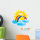 Rainbow and sun Wall Decal