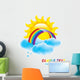 Rainbow and sun Wall Decal