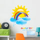 Rainbow and sun Wall Decal