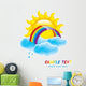 Rainbow and sun Wall Decal