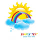 Rainbow and sun Wall Decal
