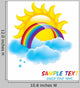 Rainbow and sun Wall Decal