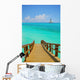 Dock and Sailboat Wall Mural