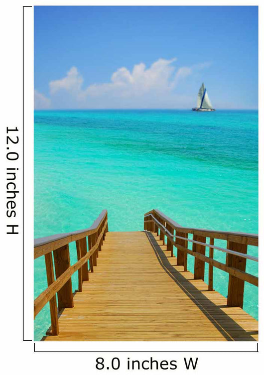 Dock and Sailboat Wall Mural