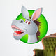 Funny donkey cartoon Wall Decal