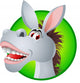 Funny donkey cartoon Wall Decal