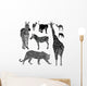 Vector Illustration Set Wild Wall Stickers