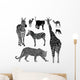 Vector illustration set: wild animals .Africa Wall Decal