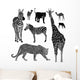 Vector illustration set: wild animals .Africa Wall Decal