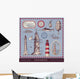 Vector Set Lighthouse Vintage