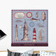 Vector Set Lighthouse Vintage