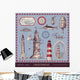 Vector Set Lighthouse Vintage