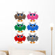Owls Colorful Wall Mural