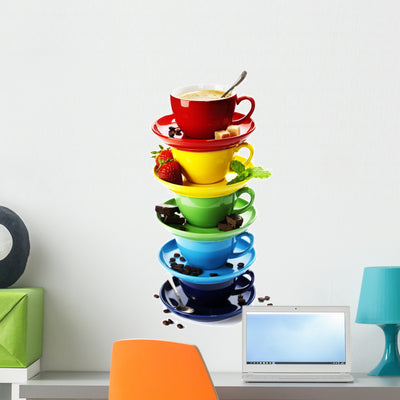 Nutritious Tea Party Wall Decal shown on a wall