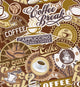 Coffee Labels Seamless Pattern Wall Decal
