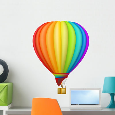 Air Balloon Wall Decal shown on a wall