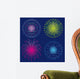 Fireworks four points Wall Mural