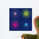 Fireworks four points Wall Mural