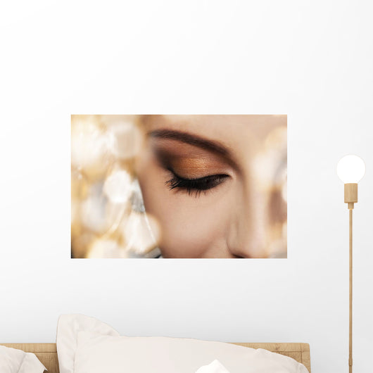Woman face with beautiful makeup Wall Mural