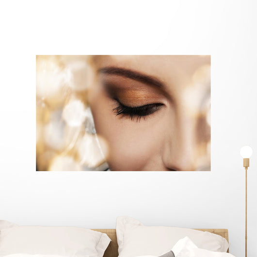 Woman face with beautiful makeup Wall Mural