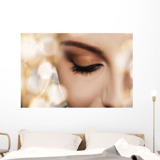 Woman face with beautiful makeup Wall Mural