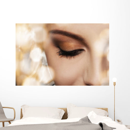Woman face with beautiful makeup Wall Mural