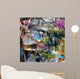 grungy style torn poster background Wall Mural