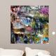 grungy style torn poster background Wall Mural