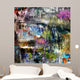 grungy style torn poster background Wall Mural