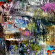 grungy style torn poster background Wall Mural