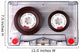 Audio Cassette with Color Label Isolated on White Wall Decal