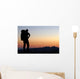 Mountaineer silhouette Wall Mural