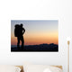 Mountaineer silhouette Wall Mural