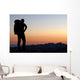 Mountaineer silhouette Wall Mural