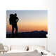 Mountaineer silhouette Wall Mural