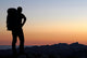 Mountaineer silhouette Wall Mural