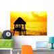 Beach Lifeguard Tower at Sunset Caribbean Wall Decal