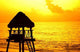 Beach Lifeguard Tower at Sunset Caribbean Wall Decal
