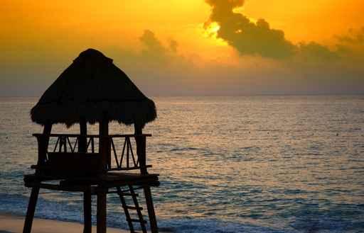 Beach Lifeguard Tower Silhouette Caribbean Wall Decal