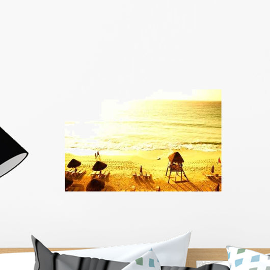 Bright Sunset Beach Caribbean Wall Decal