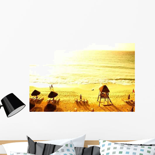 Bright Sunset Beach Caribbean Wall Decal