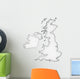 United Kingdom Map Wall Mural