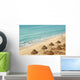 Thatch Beach Umbrellas Caribbean Wall Decal