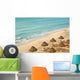 Thatch Beach Umbrellas Caribbean Wall Decal