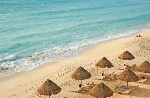 Thatch Beach Umbrellas Caribbean Wall Decal