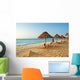 Sunset Beach Umbrellas Caribbean Wall Decal