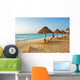 Sunset Beach Umbrellas Caribbean Wall Decal