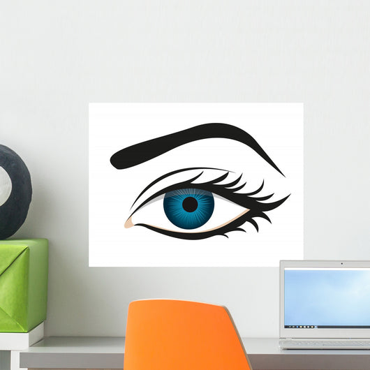 Detailed Eye Lashes and Wall Mural
